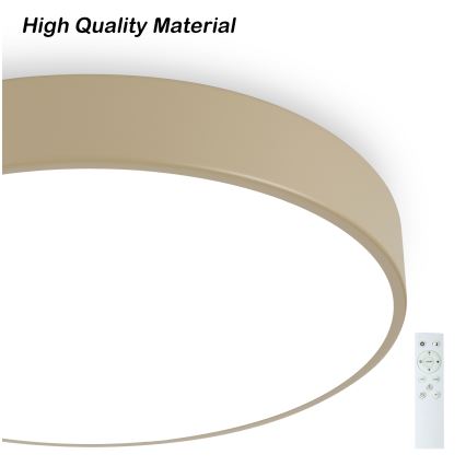 Brilagi - Ρυθμιζόμενο LED φωτιστικό οροφής POOL SMART LED/60W/230V 3000-6000K διάμ. 50 cm Wi-Fi Tuya μπεζ + τηλεχειριστήριο