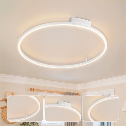 Brilagi - Ρυθμιζόμενο LED φωτιστικό οροφής PORTOFINO LED/60W/230V 3000-6000K Ø 80 cm λευκό + τηλεχειριστήριο