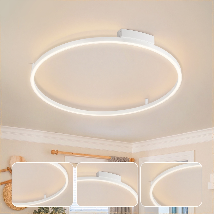 Brilagi - Ρυθμιζόμενο LED φωτιστικό οροφής PORTOFINO LED/60W/230V 3000-6000K Ø 80 cm λευκό + τηλεχειριστήριο