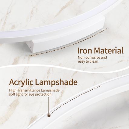 Brilagi - Ρυθμιζόμενο LED φωτιστικό οροφής PORTOFINO LED/60W/230V 3000-6000K Ø 80 cm λευκό + τηλεχειριστήριο