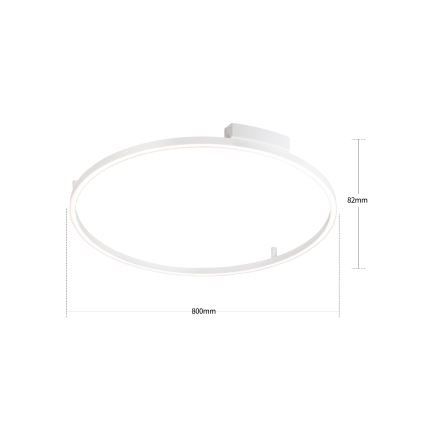 Brilagi - Ρυθμιζόμενο LED φωτιστικό οροφής PORTOFINO LED/60W/230V 3000-6000K Ø 80 cm λευκό + τηλεχειριστήριο