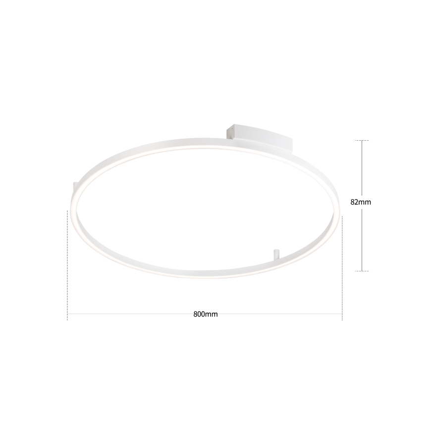 Brilagi - Ρυθμιζόμενο LED φωτιστικό οροφής PORTOFINO LED/60W/230V 3000-6000K Ø 80 cm λευκό + τηλεχειριστήριο