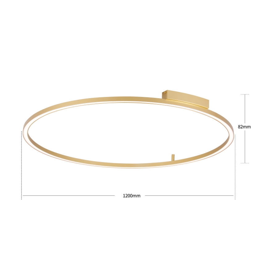Brilagi - Ρυθμιζόμενο LED φωτιστικό οροφής PORTOFINO LED/85W/230V 3000-6000K διάμ. 120 cm χρυσό + τηλεχειριστήριο