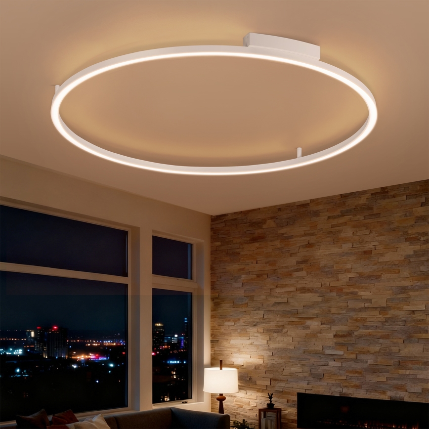 Brilagi - LED Ρυθμιζόμενο φωτιστικό οροφής PORTOFINO LED/85W/230V 3000-6000K διάμ. 120 cm λευκό + τηλεχειριστήριο