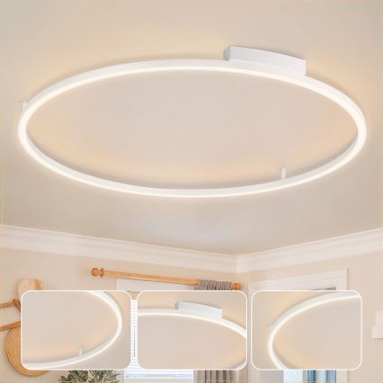 Brilagi - LED Ρυθμιζόμενο φωτιστικό οροφής PORTOFINO LED/85W/230V 3000-6000K διάμ. 120 cm λευκό + τηλεχειριστήριο