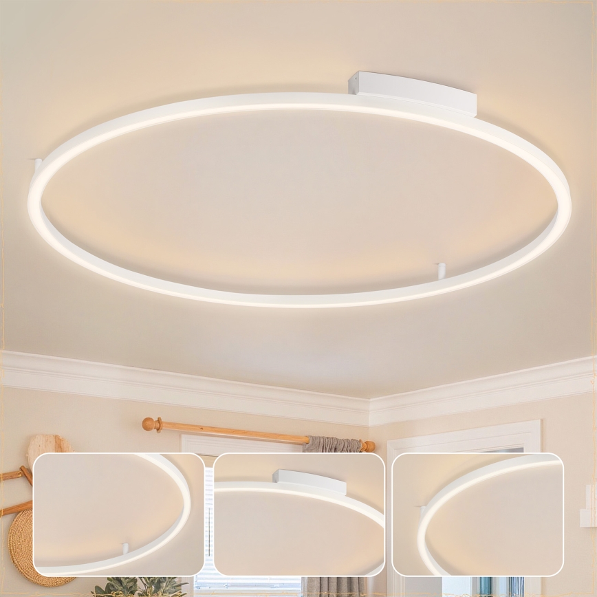 Brilagi - LED Ρυθμιζόμενο φωτιστικό οροφής PORTOFINO LED/85W/230V 3000-6000K διάμ. 120 cm λευκό + τηλεχειριστήριο