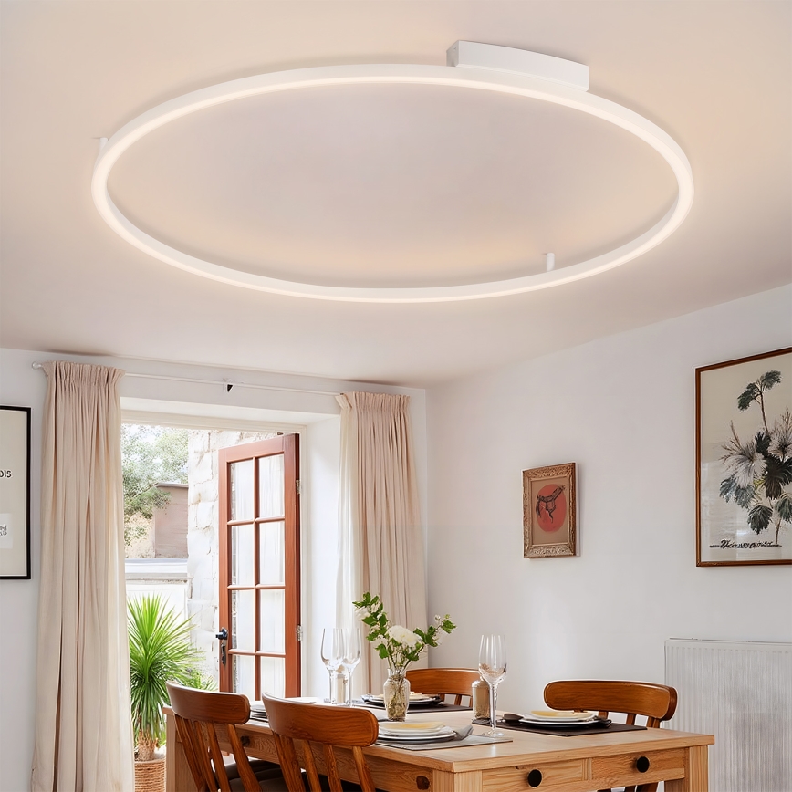 Brilagi - LED Ρυθμιζόμενο φωτιστικό οροφής PORTOFINO LED/85W/230V 3000-6000K διάμ. 120 cm λευκό + τηλεχειριστήριο