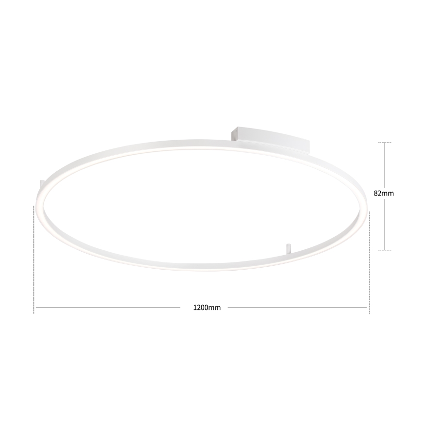 Brilagi - LED Ρυθμιζόμενο φωτιστικό οροφής PORTOFINO LED/85W/230V 3000-6000K διάμ. 120 cm λευκό + τηλεχειριστήριο
