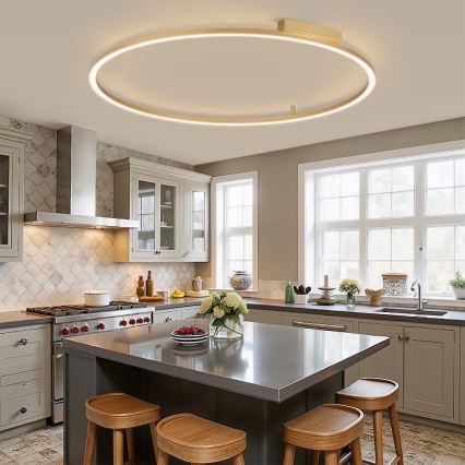 Brilagi - Ρυθμιζόμενο LED φωτιστικό οροφής PORTOFINO LED/85W/230V 3000-6000K διάμ. 120 cm χρυσό + τηλεχειριστήριο