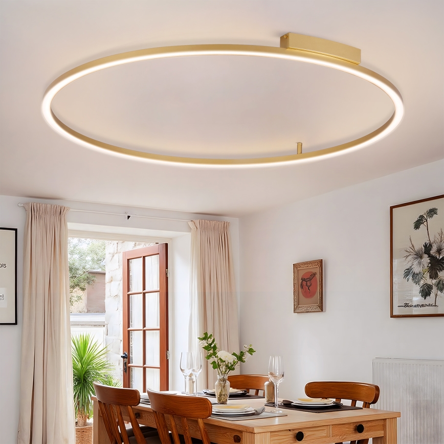 Brilagi - Ρυθμιζόμενο LED φωτιστικό οροφής PORTOFINO LED/85W/230V 3000-6000K διάμ. 120 cm χρυσό + τηλεχειριστήριο