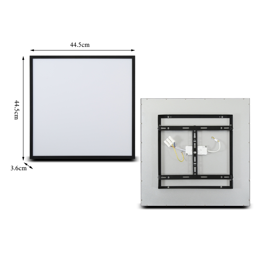 Brilagi - Ρυθμιζόμενο φωτιστικό οροφής LED SLIMFRAME LED/36W/230V 45x45 cm 3000-6000K μαύρο + τηλεχειριστήριο