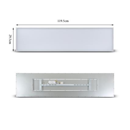 Brilagi - Ρυθμιζόμενο LED φωτιστικό οροφής SLIMFRAME LED/58W/230V 120x30 cm 3000-6000K λευκό + τηλεχειριστήριο