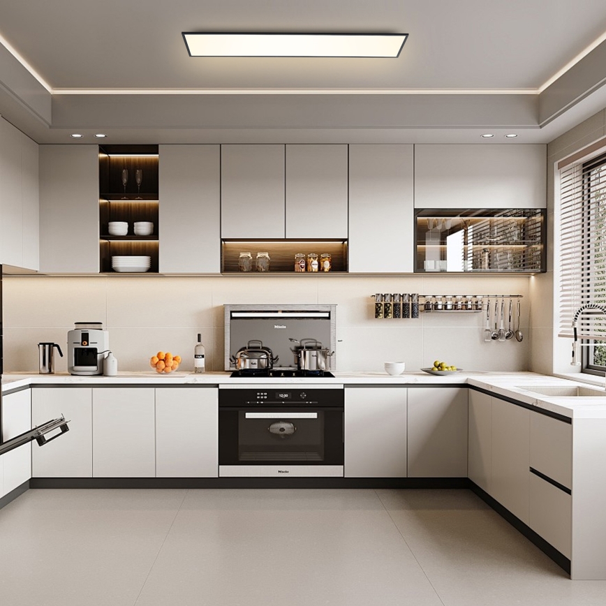 Brilagi - Ρυθμιζόμενο φωτιστικό οροφής LED SLIMFRAME LED/58W/230V 120x30 cm 3000-6000K μαύρο + τηλεχειριστήριο