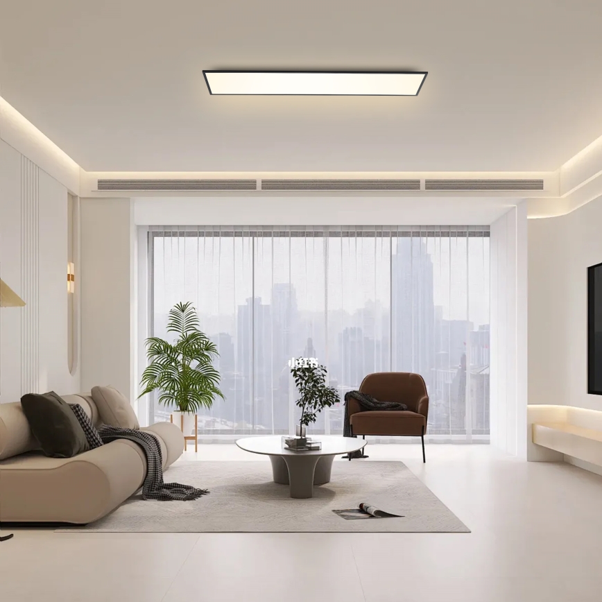 Brilagi - Ρυθμιζόμενο φωτιστικό οροφής LED SLIMFRAME LED/58W/230V 120x30 cm 3000-6000K μαύρο + τηλεχειριστήριο