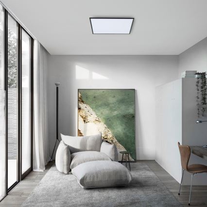 Brilagi - LED Ρυθμιζόμενο φωτιστικό οροφής SLIMFRAME LED/58W/230V 60x60 cm 3000-6000K μαύρο + τηλεχειριστήριο