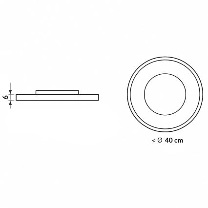 Brilagi - Ρυθμιζόμενο LED φωτιστικό οροφής TRIVARO LED/72W/230V 3000-6000K διάμ. 40 cm + τηλεχειριστήριο