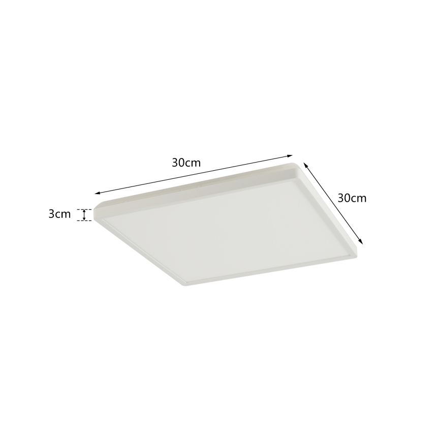 Brilagi - Ρυθμιζόμενο LED φωτιστικό οροφής ULTRA SLIM LED/18W/230V 2700-6500K 30x30 cm λευκό + τηλεχειριστήριο