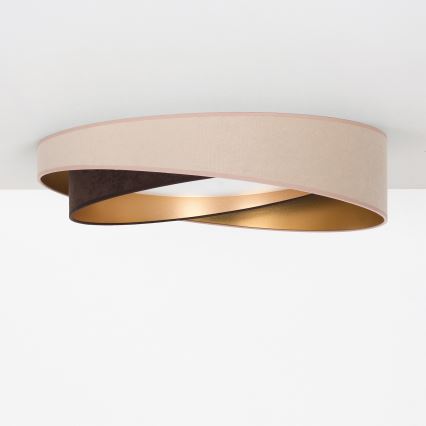BRILAGI - Ρυθμιζόμενο φωτιστικό οροφής LED VELVET TWIST LED/36W/230V 3000-6000K Ø 65 cm Wi‑Fi Tuya Beacon μπεζ/καφέ/χρυσό + τηλεχειριστήριο