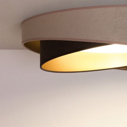 BRILAGI - Ρυθμιζόμενο φωτιστικό οροφής LED VELVET TWIST LED/36W/230V 3000-6000K Ø 65 cm Wi‑Fi Tuya Beacon μπεζ/καφέ/χρυσό + τηλεχειριστήριο