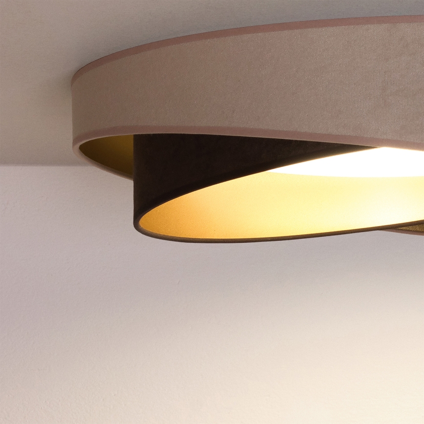 BRILAGI - Ρυθμιζόμενο φωτιστικό οροφής LED VELVET TWIST LED/36W/230V 3000-6000K Ø 65 cm Wi‑Fi Tuya Beacon μπεζ/καφέ/χρυσό + τηλεχειριστήριο