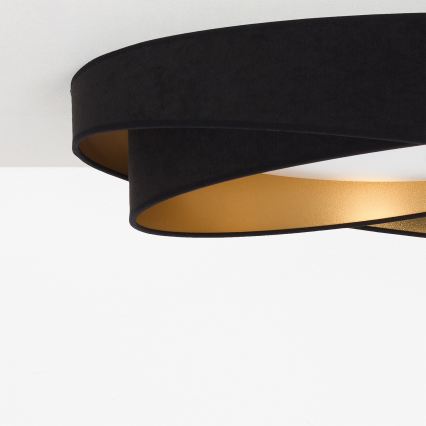 BRILAGI - LED Ρυθμιζόμενο φωτιστικό οροφής VELVET TWIST LED/36W/230V 3000-6000K Ø 65 cm Wi-Fi Tuya Beacon μαύρο/χρυσό + τηλεχειριστήριο
