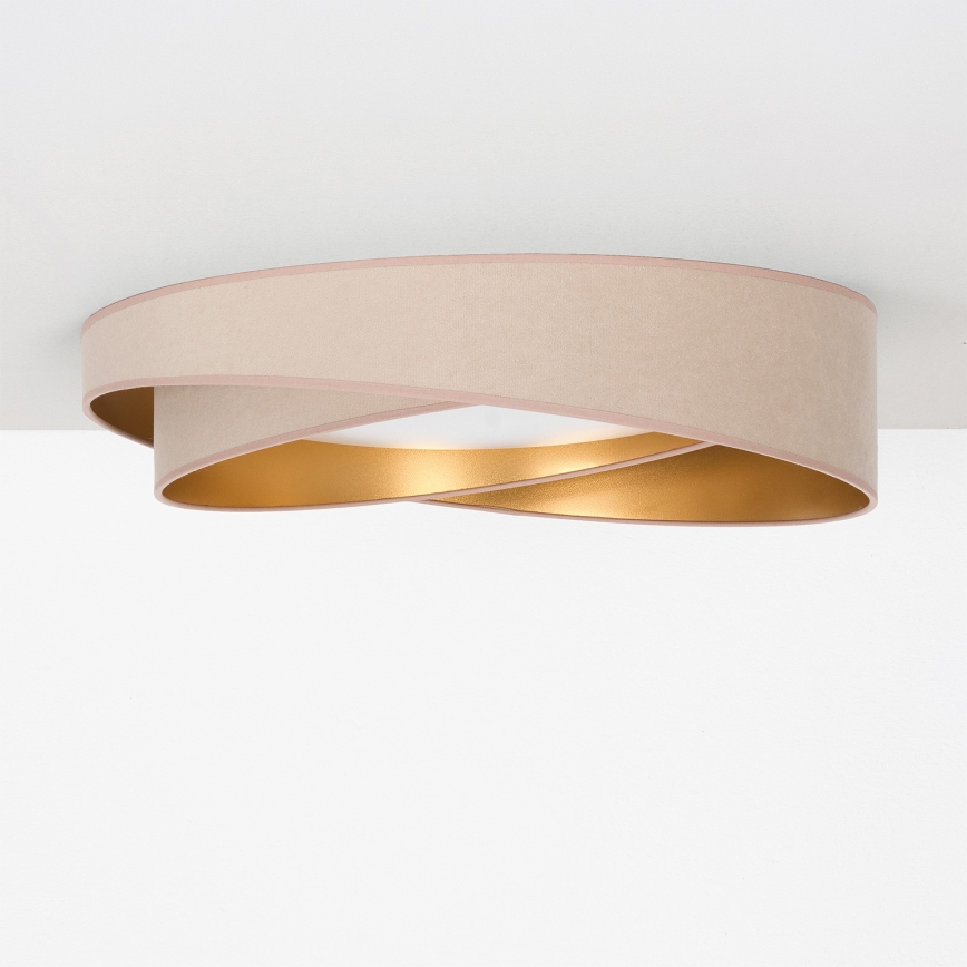 BRILAGI - Ρυθμιζόμενο φωτιστικό οροφής VELVET TWIST LED/36W/230V 3000-6000K διάμ. 65 εκ. Wi-Fi Tuya Beacon μπεζ/χρυσό + τηλεχειριστήριο