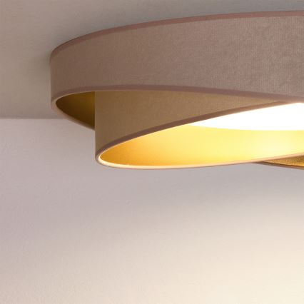 BRILAGI - Ρυθμιζόμενο φωτιστικό οροφής VELVET TWIST LED/36W/230V 3000-6000K διάμ. 65 εκ. Wi-Fi Tuya Beacon μπεζ/χρυσό + τηλεχειριστήριο