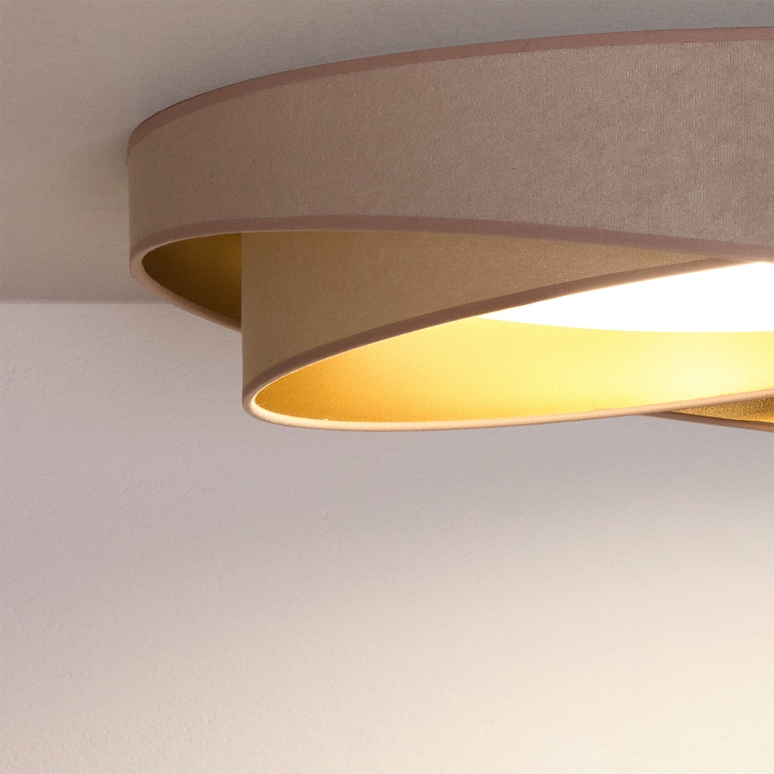 BRILAGI - Ρυθμιζόμενο φωτιστικό οροφής VELVET TWIST LED/36W/230V 3000-6000K διάμ. 65 εκ. Wi-Fi Tuya Beacon μπεζ/χρυσό + τηλεχειριστήριο