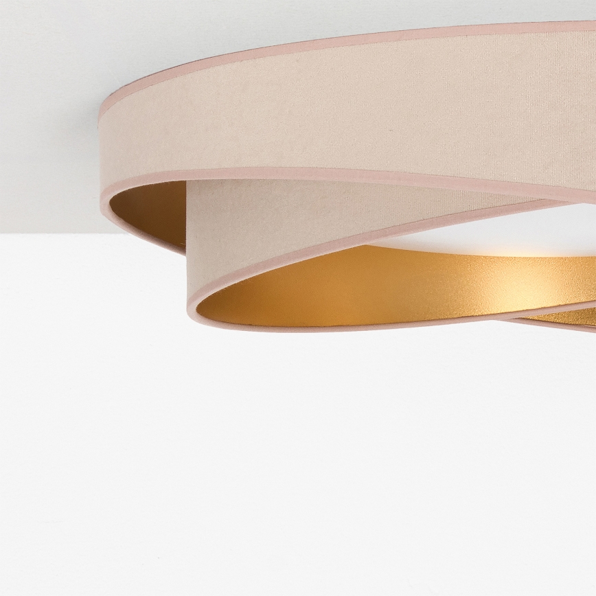 BRILAGI - Ρυθμιζόμενο φωτιστικό οροφής VELVET TWIST LED/36W/230V 3000-6000K διάμ. 65 εκ. Wi-Fi Tuya Beacon μπεζ/χρυσό + τηλεχειριστήριο