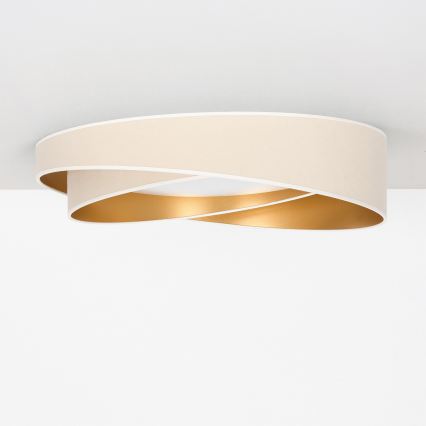 BRILAGI - Ρυθμιζόμενο φωτιστικό οροφής VELVET TWIST LED/36W/230V 3000-6000K διάμ. 65 cm Wi-Fi Tuya Beacon λευκό/χρυσό + τηλεχειριστήριο