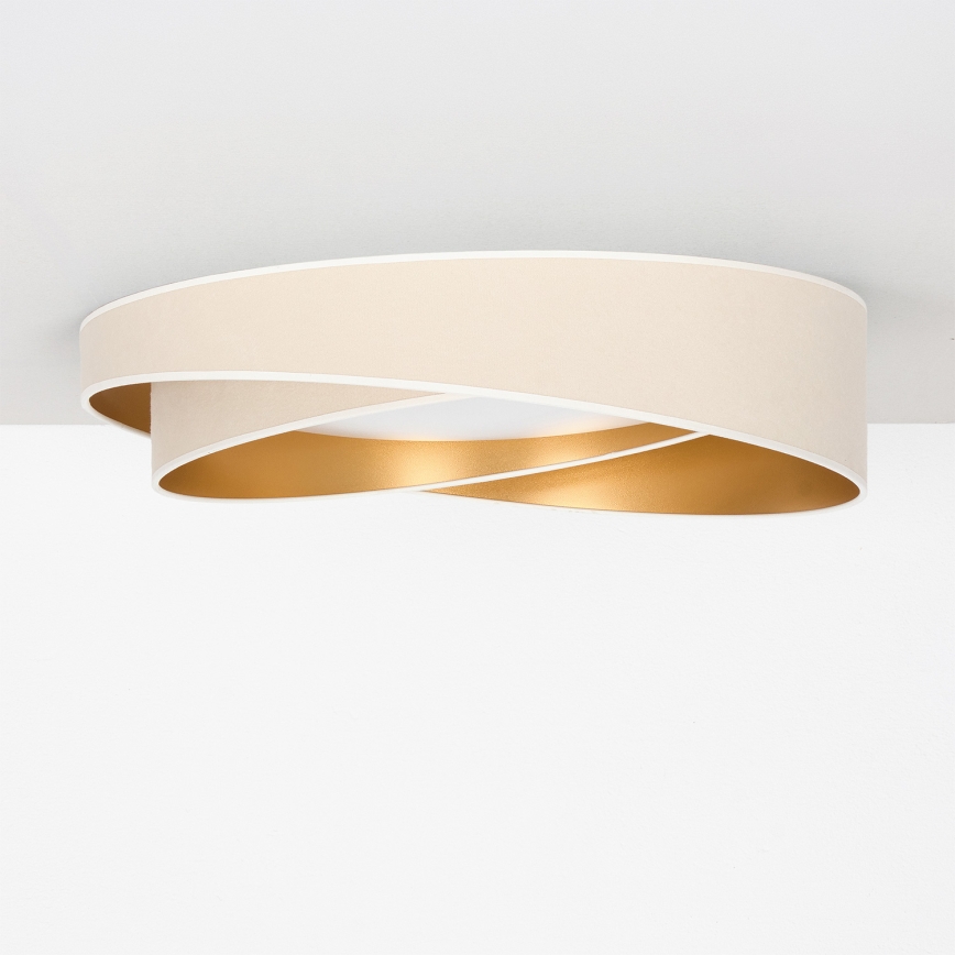 BRILAGI - Ρυθμιζόμενο φωτιστικό οροφής VELVET TWIST LED/36W/230V 3000-6000K διάμ. 65 cm Wi-Fi Tuya Beacon λευκό/χρυσό + τηλεχειριστήριο