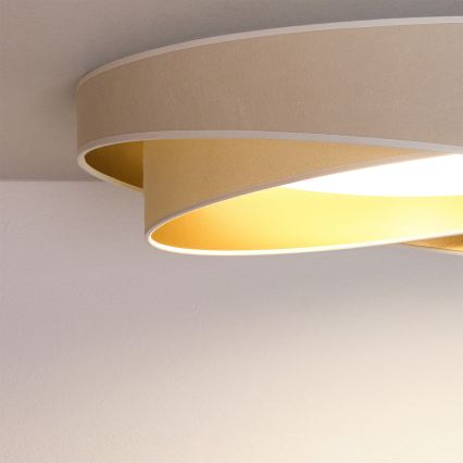 BRILAGI - Ρυθμιζόμενο φωτιστικό οροφής VELVET TWIST LED/36W/230V 3000-6000K διάμ. 65 cm Wi-Fi Tuya Beacon λευκό/χρυσό + τηλεχειριστήριο
