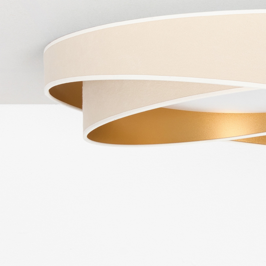 BRILAGI - Ρυθμιζόμενο φωτιστικό οροφής VELVET TWIST LED/36W/230V 3000-6000K διάμ. 65 cm Wi-Fi Tuya Beacon λευκό/χρυσό + τηλεχειριστήριο