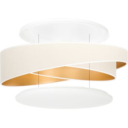 BRILAGI - Ρυθμιζόμενο φωτιστικό οροφής VELVET TWIST LED/36W/230V 3000-6000K διάμ. 65 cm Wi-Fi Tuya Beacon λευκό/χρυσό + τηλεχειριστήριο