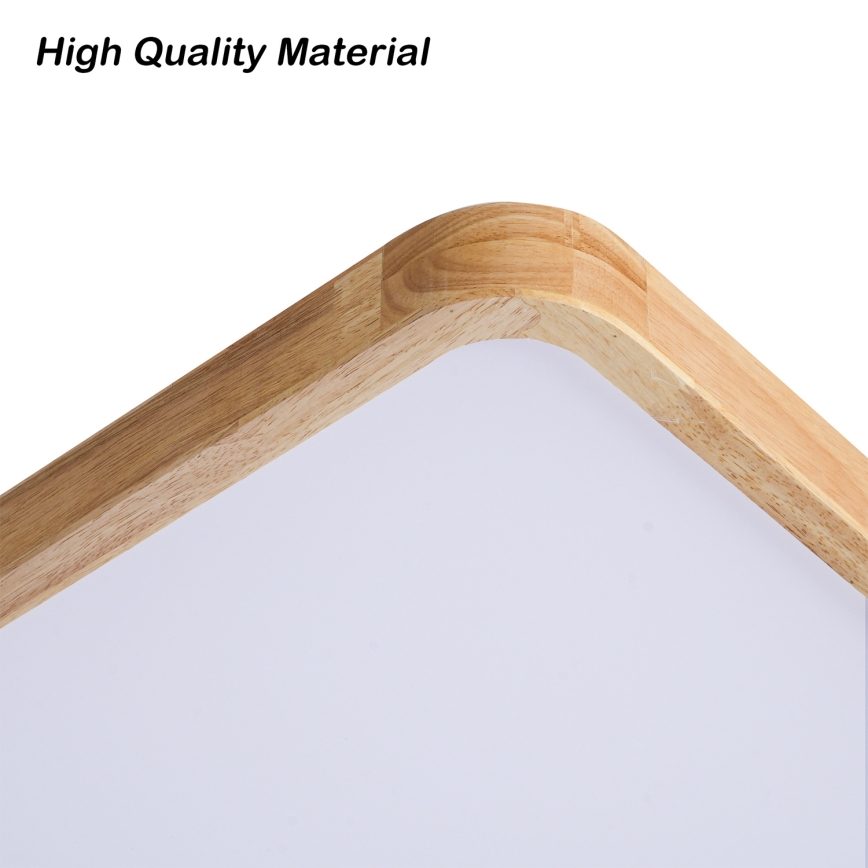 Brilagi - Ρυθμιζόμενο LED φωτιστικό οροφής WOODLINE SQUARE LED/100W/230V 3000-6000K σε απόχρωση δρυός 80x80 cm + τηλεχειριστήριο