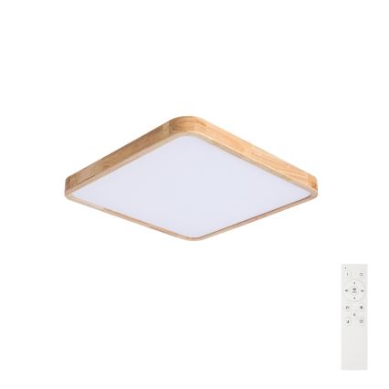 Brilagi - LED ρυθμιζόμενο φωτιστικό οροφής WOODLINE SQUARE LED/80W/230V 3000-6000K από δρυς 60x60 cm + τηλεχειριστήριο