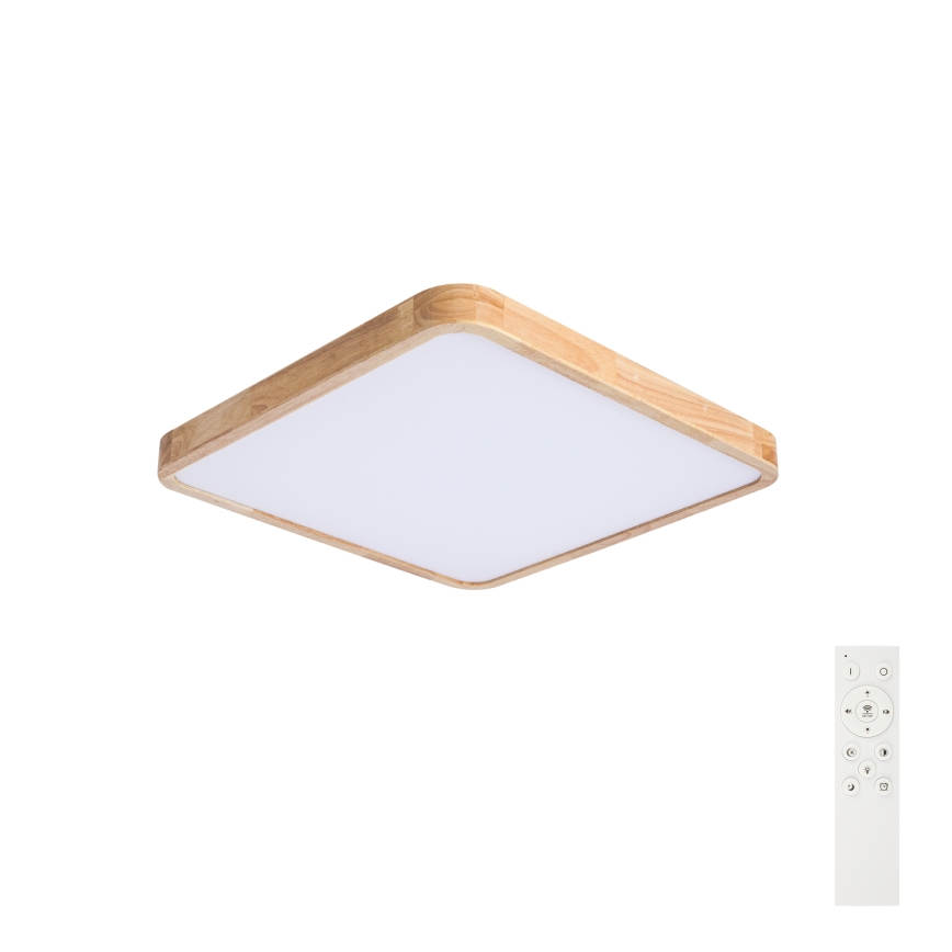Brilagi - LED ρυθμιζόμενο φωτιστικό οροφής WOODLINE SQUARE LED/80W/230V 3000-6000K από δρυς 60x60 cm + τηλεχειριστήριο