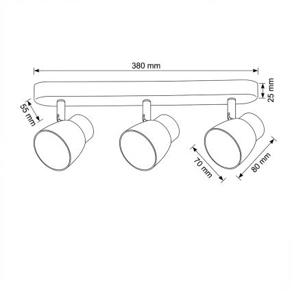 Brilagi - Ρυθμιζόμενο φωτιστικό σποτ LED RGBW NUGGET 3xGU10/4,8W/230V μαύρο/χρυσό