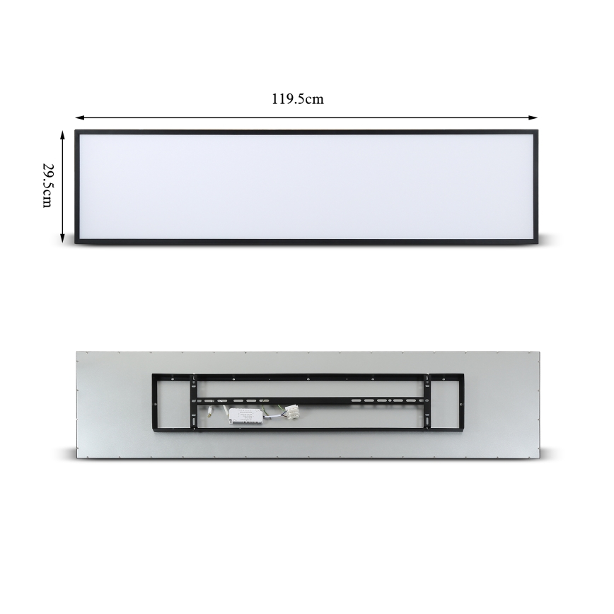 Brilagi - Ρυθμιζόμενο LED φωτιστικό οροφής SLIMFRAME LED/58W/230V 120x30 cm 3000-6000K μαύρο + τηλεχειριστήριο