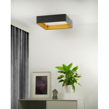 Brilagi - Ρυθμιζόμενο LED φωτιστικό οροφής VELVET SQUARE LED/24W/230V 43x43 cm 3000/4000/6500K + τηλεχειριστήριο γκρι