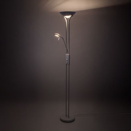 Brilagi - Ρυθμιζόμενο φωτιστικό δαπέδου SCARLETT 1xR7s/230W/230V + 1xG9/40W λευκό