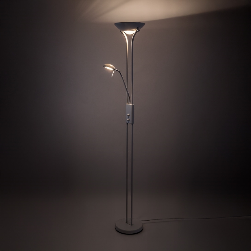 Brilagi - Ρυθμιζόμενο φωτιστικό δαπέδου SCARLETT 1xR7s/230W/230V + 1xG9/40W λευκό