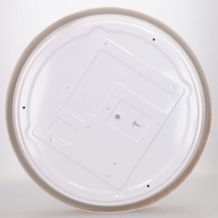 Brilagi - Ρυθμιζόμενο LED φωτιστικό οροφής FLOCO LED/48W/230V Ø 40 cm, φινίρισμα σε απομίμηση ξύλου/λευκό + τηλεχειριστήριο
