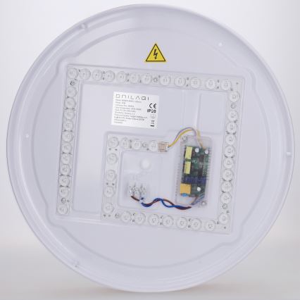 Brilagi - Ρυθμιζόμενο LED φωτιστικό οροφής FLOCO LED/48W/230V Ø 40 cm, φινίρισμα σε απομίμηση ξύλου/λευκό + τηλεχειριστήριο