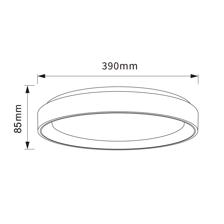 Brilagi - Ρυθμιζόμενο LED φωτιστικό οροφής FLOCO LED/48W/230V Ø 40 cm, φινίρισμα σε απομίμηση ξύλου/λευκό + τηλεχειριστήριο