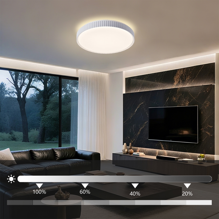 Brilagi - Ρυθμιζόμενο LED φωτιστικό οροφής CORVO LED/72W/230V 3000-6000K λευκό διάμ. 50 cm + τηλεχειριστήριο