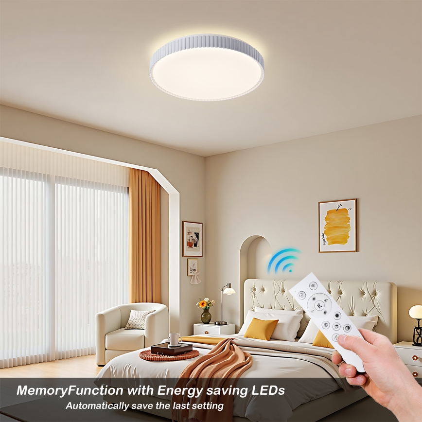 Brilagi - Ρυθμιζόμενο LED φωτιστικό οροφής CORVO LED/72W/230V 3000-6000K λευκό διάμ. 50 cm + τηλεχειριστήριο