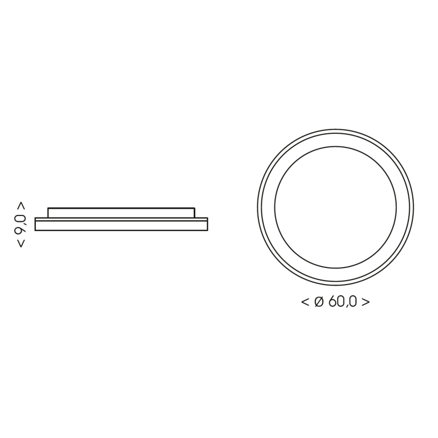 BRILAGI - ρυθμιζόμενο LED φωτιστικό οροφής FALCON II LED/99W/230V 3000-6500K pr. 60 cm μπεζ + με τηλεχειριστήριο