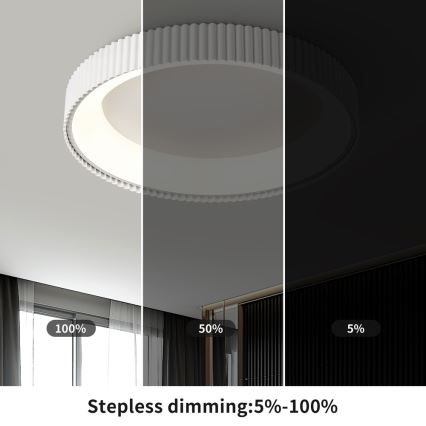 Brilagi - Ρυθμιζόμενο LED φωτιστικό οροφής FALCON MODERN LED/54W/230V 3000-6000K 60 cm λευκό + τηλεχειριστήριο