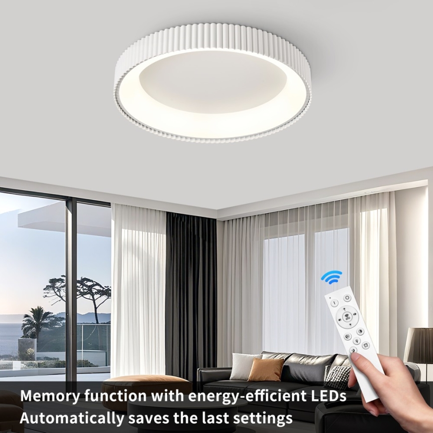 Brilagi - Ρυθμιζόμενο LED φωτιστικό οροφής FALCON MODERN LED/54W/230V 3000-6000K 60 cm λευκό + τηλεχειριστήριο